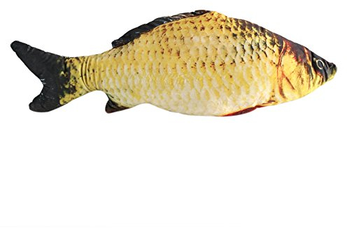 3D Fisch Kissen Zierkissen Karpfen Plüsch Stofftier Dekokissen für Heimtextilien (60CM)