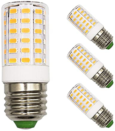 BROLSKUN LED Mais Glühbirnen E27 7W 60W- 100W E27 Entspricht Glühbirnen 3000K Warmweiß 1000LM Kleine Edison-Schraube Kerze Leuchtmittel Nicht dimmbar (3er-Pack)[MEHRWEG]