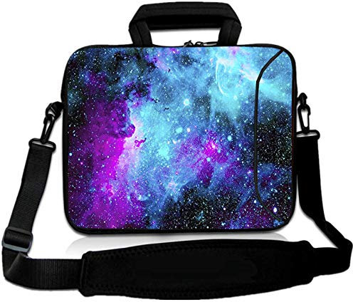 RICHEN 11 11.6 12 12.5 13 inches Case Laptop/Chromebook/Ultrabook/PC Messenger Bag Tablet Travel Case Neoprene Handle Sleeve with Shoulder (11-13.3 inch, Galaxy)