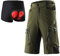 ARSUXEO Herren Radhose Loose Fit MTB Shorts Wasserabweisende Outdoor Sporthose mit 7 Taschen 1202 001B Grün XL