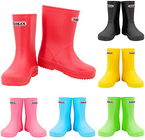 Zorax Kids Wellies Rain Boots Rain Shoes | Wellington Boots Girls Boys Waterproof Non-Slip Unisex Children