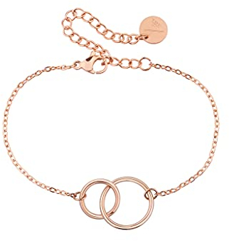a little something® Armband Praga | Damen Armkette mit 18 Karat Vergoldung (Gold & Roségold) | Inklusive nachhaltiger Geschenkverpackung mit FSC®-Zertifikat