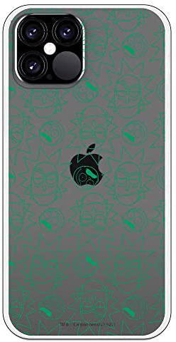 Personalaizer Rick and Morty Green Faces iPhone 12-12 Pro Hülle