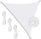 MEEYI Dreieck Sonnensegel 4x4x4m Imprägniert Segel Baldachin 98% UV Schutz Sonnenschutz Wasserdicht für Garten Balkon Camping Outdoor mit Seil Weiß
