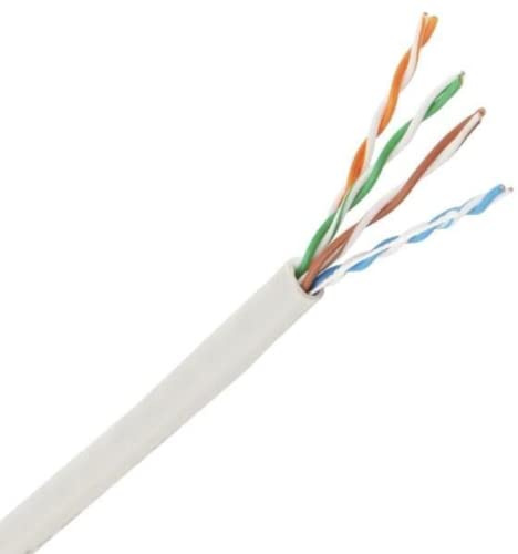 LKG White External 4 Pairs Telephone Cable Solid Copper Conductors Waterproof (5 meters)