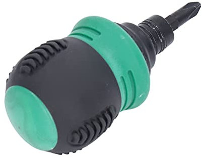 Magnetic Ratchet Screwdriver, Ratchet Screwdriver, Multi Bit Ratcheting Screwdriver, 2 in 1 Stubby Tool Mini Magnetic Cross Head, Screwdrivers (Green)