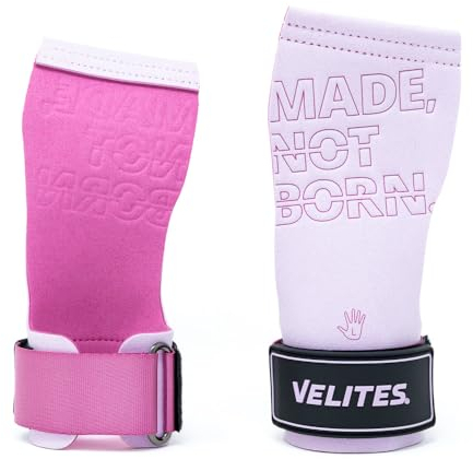 Velites I Quad Pro Manique de Musculation I Professionnel Cross Training ou Gymnastique I Convient à Toute Surface I S'utilise avec du magnésium I Comprend des Bandes Libres (Pink, Medium)