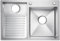 Fregaderos De Lavandería/lavadero Fregaderos De Baño De Acero Inoxidable SUS 304 Balcón De Lavandería Fregadero De Lavandería Para El Hogar Lavabo Con Tabla De Lavar ( Color : Silver-Left , S : 80x48c