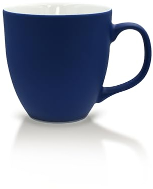 Mahlwerck Jumbotasse, große Kaffeetasse oder Teetasse aus Porzellan, Kaffee Mug mit matter Oberfläche, ca. 400 ml, royal blue