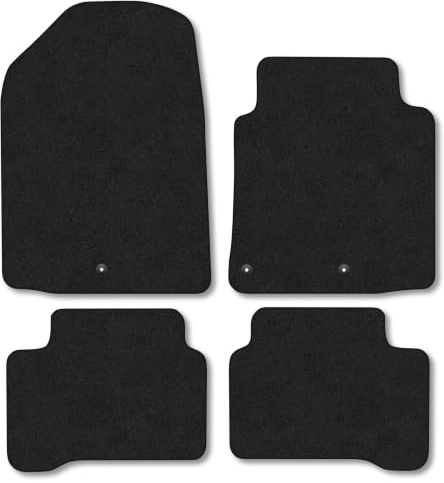 Fits Hyundai IONIQ (2016-2020) Carpet Car Mats | Black Edge Trim Tailored Fit Floor Mats Full Coverage Protection Accessories Easy Clean Anti Slip Made in the UK