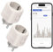 nooie Enchufe WiFi con medición de corriente, conector Alexa, paquete de 2, enchufe inteligente para el hogar compatible con Alexa y Google Home, temporizador, solo 2,4 GHz