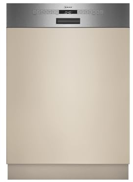 NEFF S145HVS00E, N 50, Smarter Geschirrspüler Teilintegriert, 60 cm, Besteckschublade, besonders leise Spülmaschine, höhenverstellbarer Oberkorb, Schmutzerkennung, reinigt hartnäckige Verschmutzungen