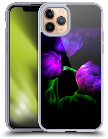 Head Case Designs Offizielle Haroulita Violetten Blumiges Problem 2 Softgelhülle Kompatibel Mit Apple iPhone 11 Pro Und Kompatibel Mit Magsafe Zubehör