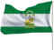 Bandera de Andalucía 90 * 150 cm Bandera de la Comunidad Autónoma con 2 ojos de Latón Colores Brillantes Para la Región española Poliéster Desfile de la Celebraciones Decoraciones