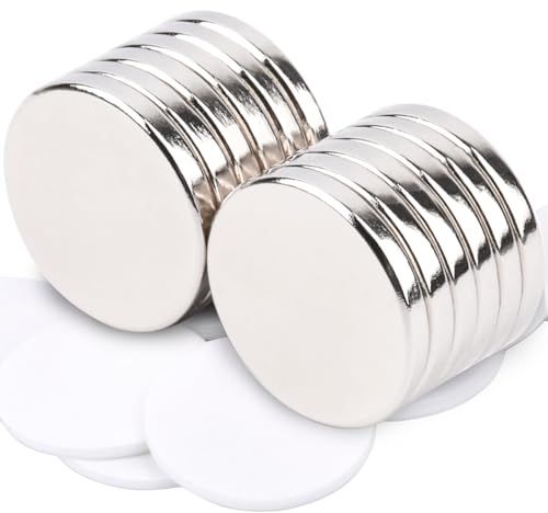 OCEUMAOA Magnets Strong Neodymium Adhesive Magnet Disc 15x2mm Flat Fridge Magnets for Crafts Whiteboard Board 12Pack