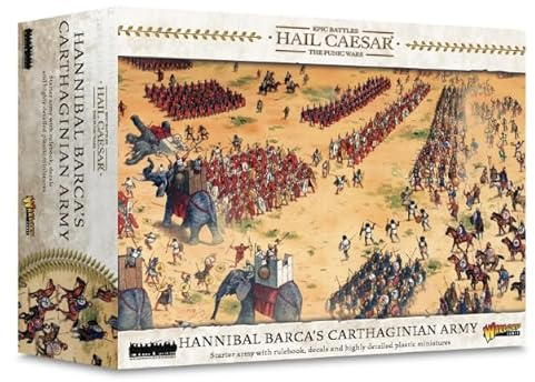 Warlord Games Hannibal Barca's Carthaginian Army - Epic Scale Plastic Miniatures for Hail Caesar Highly Detailed Ancient Era for Table-top Wargaming