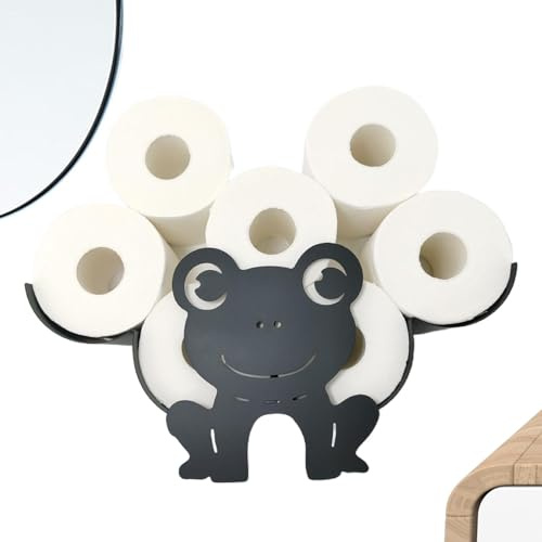 Toilettenpapier Rollenhalter Aus Metall | Schwarzer Toilettenpapierhalter Im Tierstil | Wand Toilettenpapier Aufbewahrung | Toilettenpapierhalter Aufbewahrungsbehälter Für Badezimmer Küche