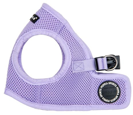Puppia Soft Vest Hundegeschirr, zum Einsteigen, gepolstert, Netzgewebe, kein Würgen, kein Ziehen, bequemes Gehen, Laufen, Training für kleine, mittelgroße und große Hunde, Violett, Größe M