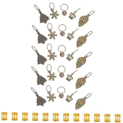 Dreadlock Flechtzubehör 1 Satz Kupfer Haarspangen Halloween Feier | Flechthaar Accessoires, für Selbstgemacht Zöpfe und Dreadlocks, Wiederverwendbar, Formstabil, Einfache Handhabung