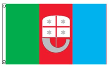Stormflag Bandiera liguria 3x5ft/90x150cm granducale 90g di poliestere 2 occhielli,Occhiello in Angolo, in metallo e Doppio ago