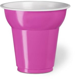 Generico 500 Bicchieri plastica CAFFE' da 70 cc | VARI COLORI | bicchierini da caffè 70ML bicchieri caffè colorati MADE IN ITALY (Fucsia)