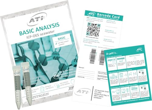 ATI Standard/Basic ICP-OES Laboranalyse Set 3Stk.| Präzise Wasseranalytik für Meerwasseraquarien | Hauptwasserwerte & Schadstoffanalyse