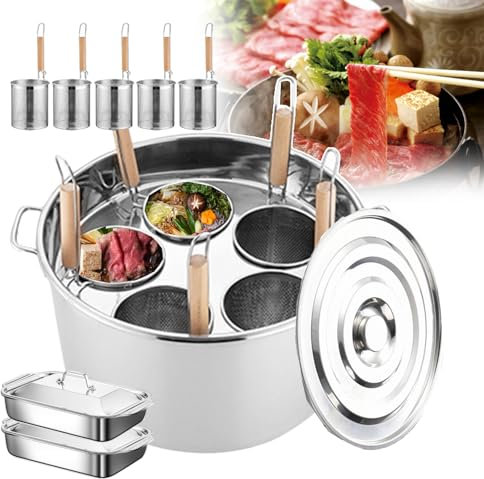 ZHJOPP Cuiseur à pâtes Commercial, équipement d'ébullition Multi-Pots à 5 Trous, adapté aux Restaurants et aux Cuisines