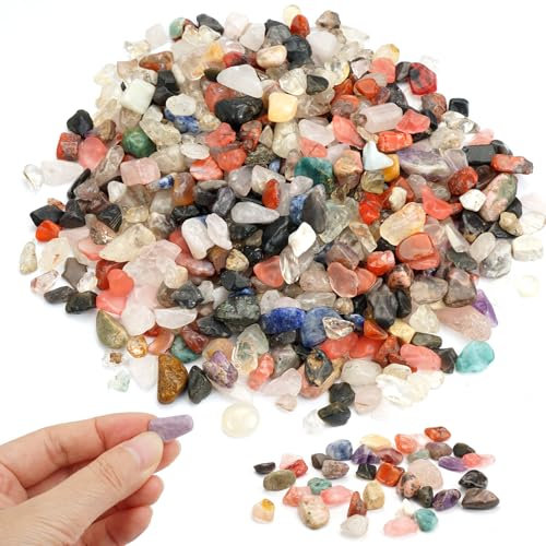 500g Couleurs Irrégulière Mélangées Pierre,Mini Pierres Mélangées Différentes Couleurs,Décoration de Pierres Semi-Précieuses,Galets Decoratif Plante Interieur,pour Pot de Fleurs,Aménagement Paysager