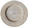 Gralara Round Rattan Charger Plate Woven Serving Platter Decorative Serving Dish for Bathroom, white