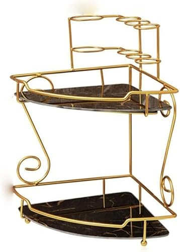 Fitlin Étagère triangulaire de rangement for salle de bain, lavabo d'angle, toilettes, lavabo cosmétique