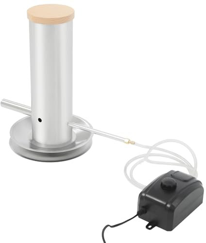 Mermajestic Générateur de fumée froide de 1,7 l en acier inoxydable, électrique, avec pompe à air à vitesse de rotation, générateur de fumée pour fumer à froid et fumer dans le four à fumer, la
