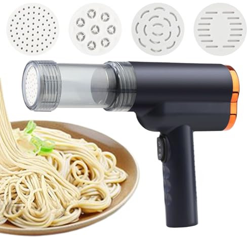 Huxibai Machine électrique pour faire des pâtes, des nouilles | Mixeur manuel avec 5 accessoires pour faire des pizza, des aliments faits maison, des légumes et de la préparation dans la cuisine et la