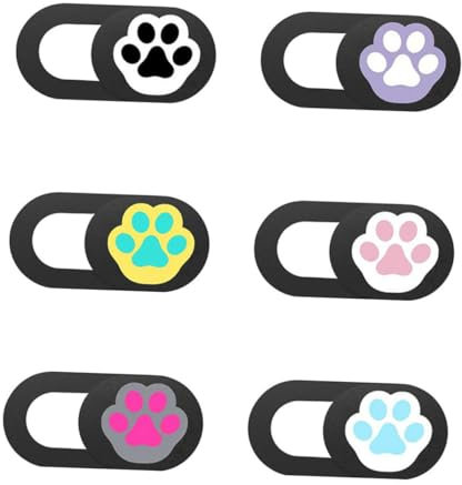 HOMOBABE 6 Piezas Cubiertas de Privacidad para Webcam Diseño de de Gato de Cámara para Portátiles y Tabletas Fáciles de Instalar y No Afectan el Uso del Dispositivo