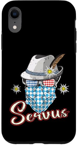 Hülle für iPhone XR Servus Trachten Herren Bayern Passend für Oktoberfest Kostüm