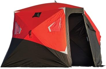 Pop-Up-EIS-Angelzelt 75 Quadratfuß 4–5 Personen Pop Up Winter Fisch Shelter Eisfischerzelt mit Belüftungsöffnungen