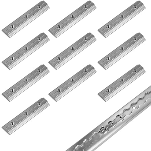10 Pierres à rainurer pour Rail d'arrimage,avec 3 filetages M6 | accessoires de rail d'arrimage, 75 x 18 x 6,5 mm, rail d'arrimage en acier allié, fixation pour camping-car, caravane