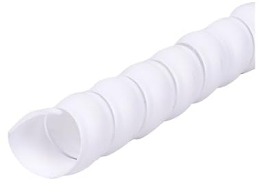 Flexible Spiral Cable Cover Protector, Cable Spiral Wrap Organizer 1 meter 8-60mm Multicolor(White,ID 35mm)