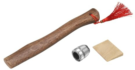 QUARKZMAN Manche De Hache en Bois De Remplacement 13 Universel Manches De Hachette en Hickory avec Cale en Bois Et Ronde pour Hache De Camping Jardin