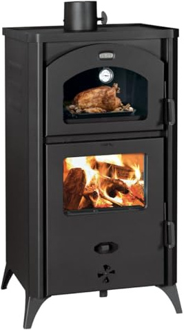 Poêle à bois avec four – Puissance de chauffage 14 kW pour une cuisson et un chauffage efficaces