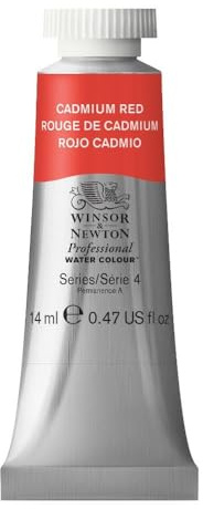 Winsor & Newton 14 ml Tube Professional Water Colour Paint, Cadmium Red