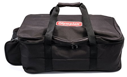 Camco 57305 Olympian 5500 Barbecue Propane Portable en Acier Inoxydable avec Support de Montage pour Caravane/Camping-Car et Pieds Pliables Utilisation sur Table