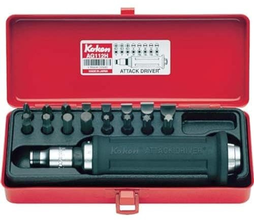 CAU Ken 1/2(12.7 mm) SQ. 18 Attack Driver Set Group AG112H 18Pcs