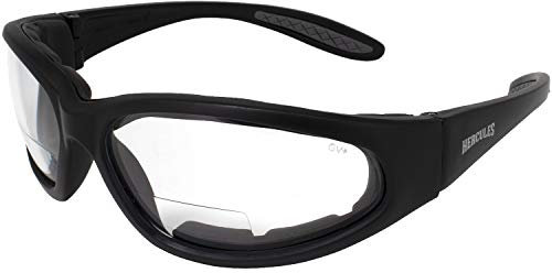 Global Vision Eyewear Hercules Bifocal 2.0 Magnification Anti-Fog Safety Glasses with EVA Foam, Clear Lens