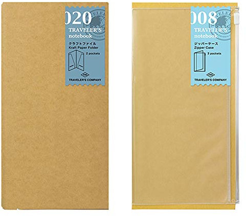 Midori Traveler's Notebook Standard Size Refill Set - No020,No008 - 2pc (Harajuku Culture Only)