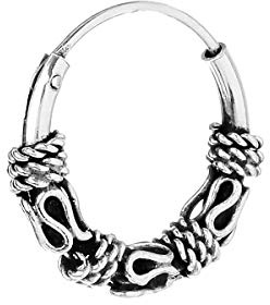 NKlaus einzelne keltische Bali-Creole Amica, 925 Sterling Silber, 12mm