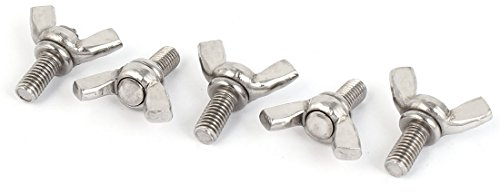 sourcing map 5Stk 304 Edelstahl Flügel Bolzen Schmetterling Schraube M5 x 10mm DE de