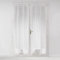 Douceur d'Intérieur, Paire de Voilages Passe-Tringle (2 x 70 x 200 Cm) Milza Blanc, Voile Tissé