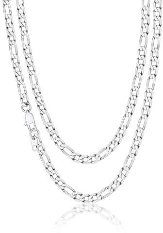 Suplight Collana Uomo a Catena Cubana Figara Scatola in Acciaio Inossidabile 316L Placcato Nero/Oro/Argento larghezza 4-6-9mm lunghezza 46-76cm per Uomo Ragazzo Hip Hop Rapper Confezione Regalo