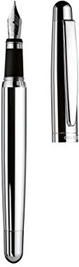 Otto Hutt design 02 Füllfederhalter 038-61045 – Füller aus 925er Sterling Silber mit glänzender Oberfläche in der Farbe Silber – Federstärke EF