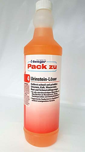 Pack zu 4 Kalk + Urinsteinlöser auch für Wasserstein Rost Fett Eiweiss 1 Liter